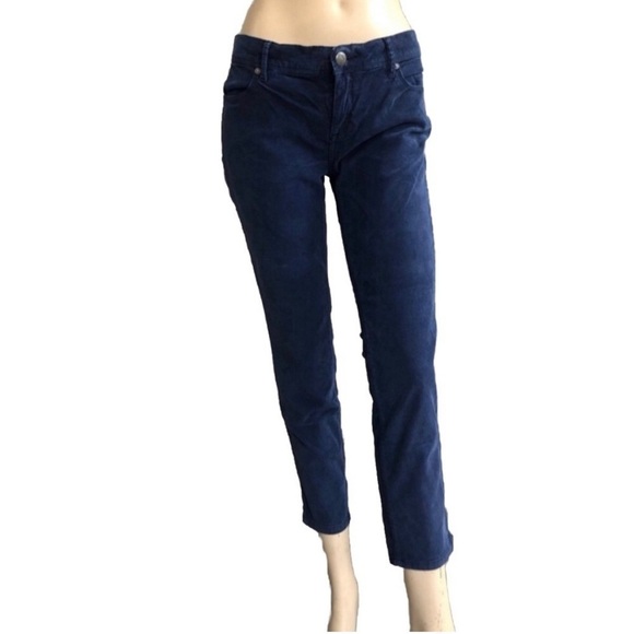 Free People Pants - Free People royal blue corduroy low cut jeans S:27